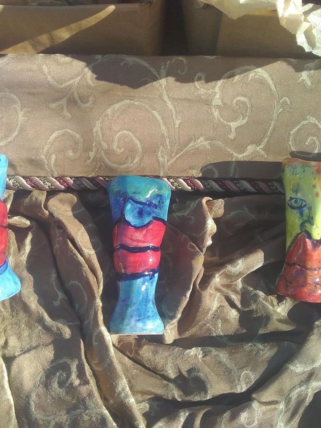 Norbert Greenwood-White Hand Carved & Glazed Mini Vases (etsy image id: 6437367630)