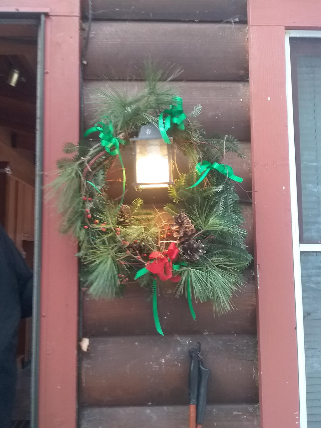 Handmade Vermont Greens Wreath, Natural Grapevine, Bittersweet, Red Dogwood (etsy image id: 6474344364)