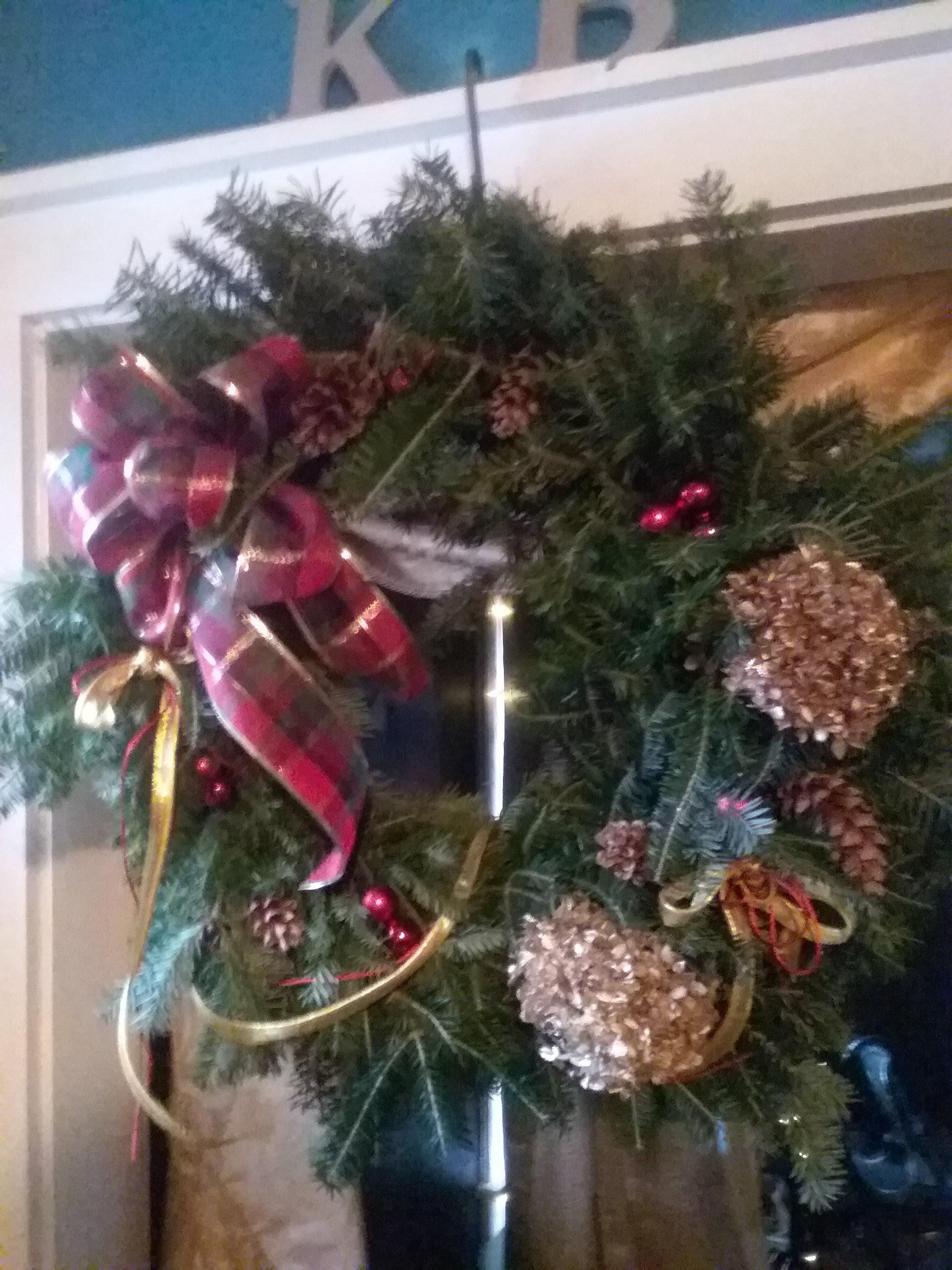 Handmade Vermont Greens Wreath, Natural Grapevine, Bittersweet, Red Dogwood (etsy image id: 7677523616)
