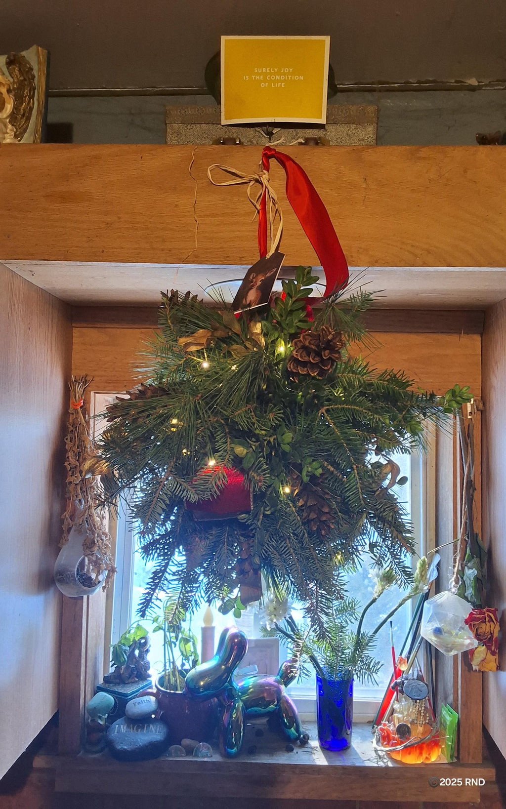 Handmade Vermont Greens Wreath, Natural Grapevine, Bittersweet, Red Dogwood (etsy image id: 7677523902)