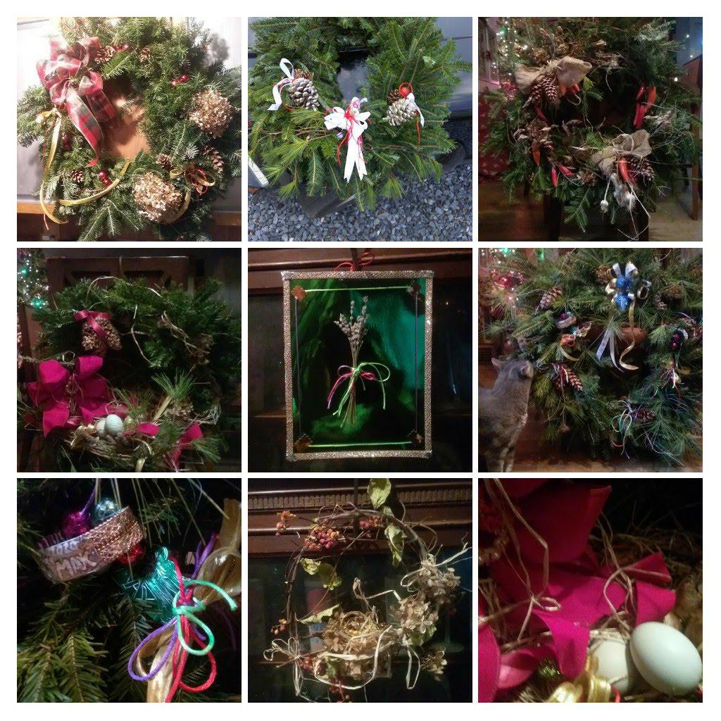 Handmade Vermont Greens Wreath, Natural Grapevine, Bittersweet, Red Dogwood (etsy image id: 7725464811)