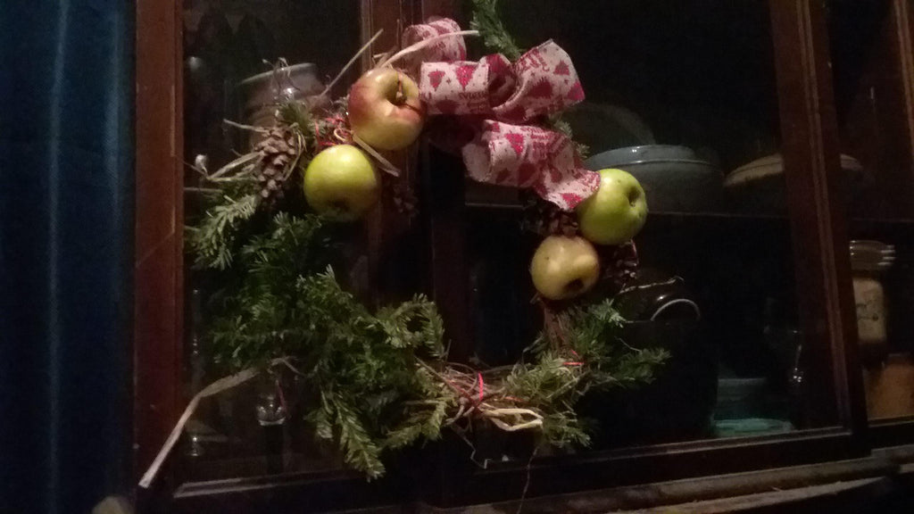 Handmade Vermont Greens Wreath, Natural Grapevine, Bittersweet, Red Dogwood (etsy image id: 7725464833)