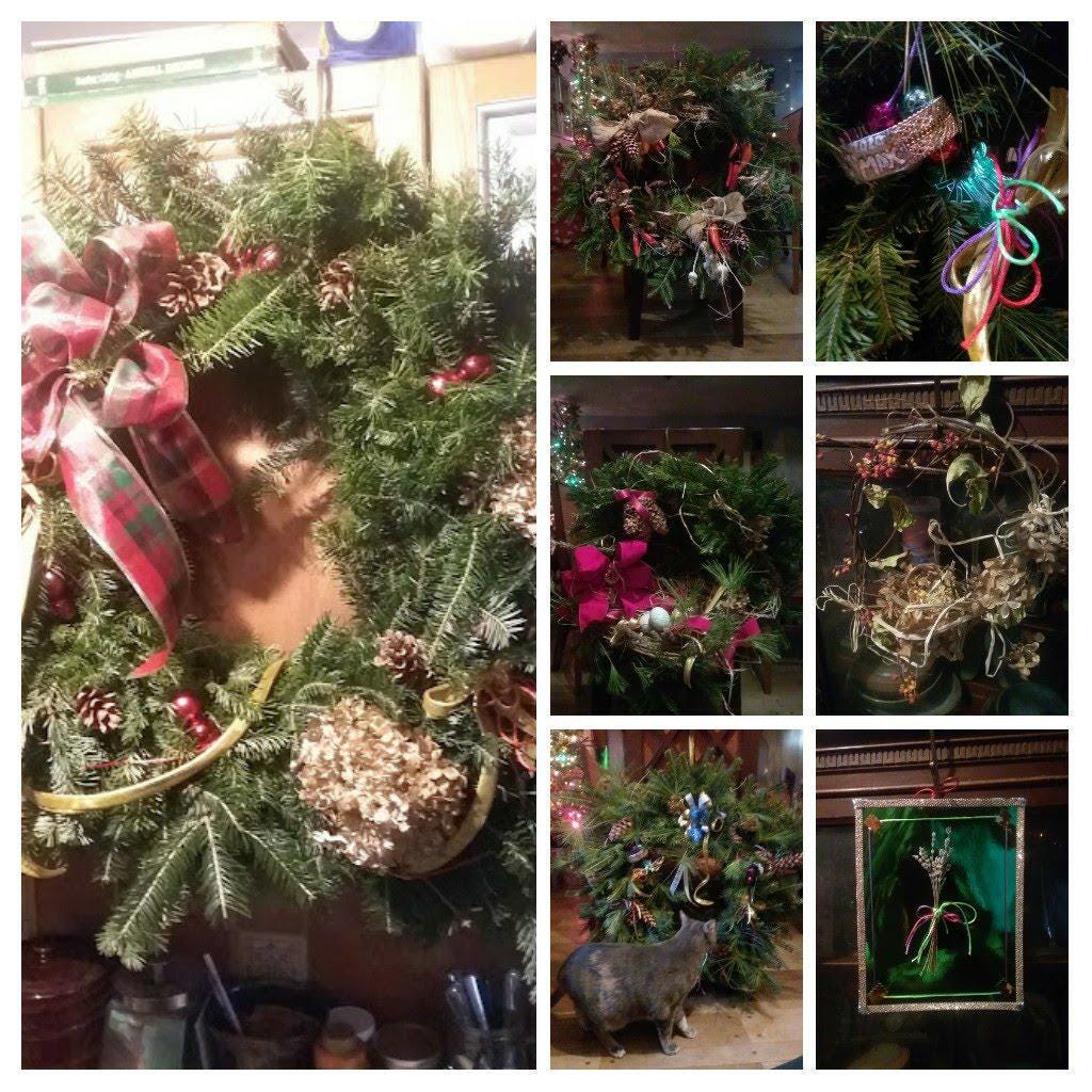Handmade Vermont Greens Wreath, Natural Grapevine, Bittersweet, Red Dogwood (etsy image id: 7725465073)