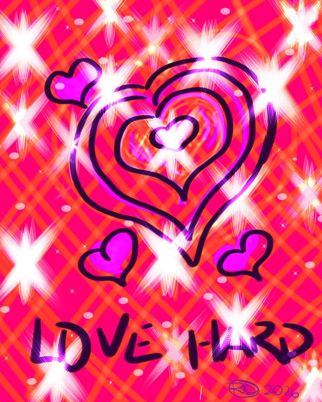 LOVE HARD Custom Collage pieces Made to Order. (etsy image id: 7754940476)